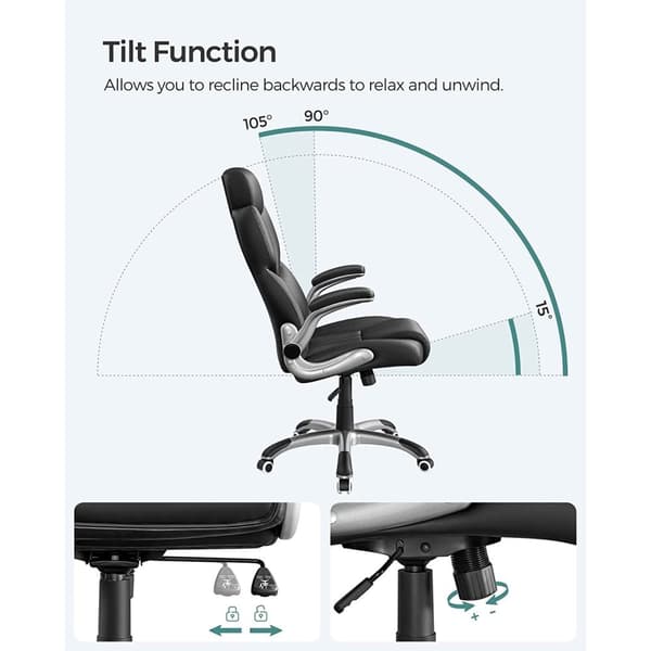 Kontorsstol - Ergonomic - Game Chair - Rotatable - Svart