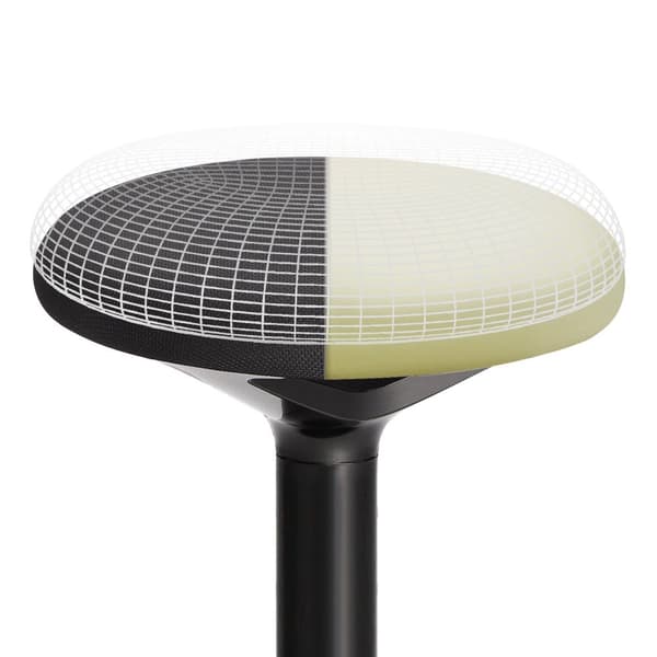 TYÖTTEET - Toimistotuoli ilman selkänojaa - 360 ° pyöriä - 50-65 cm - musta