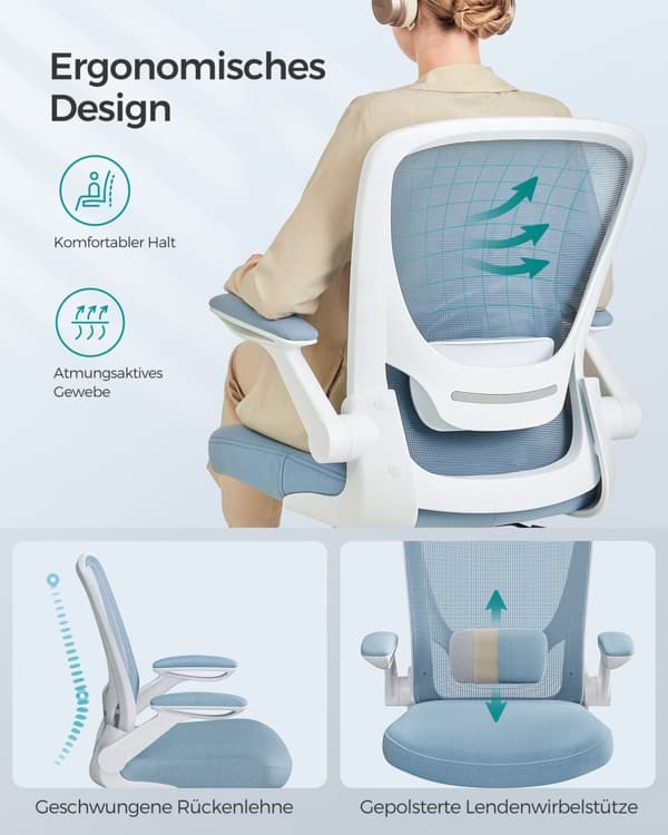 Toimistotuoli - ergonominen - taitettavat käsinojilla - sumuhenkilö