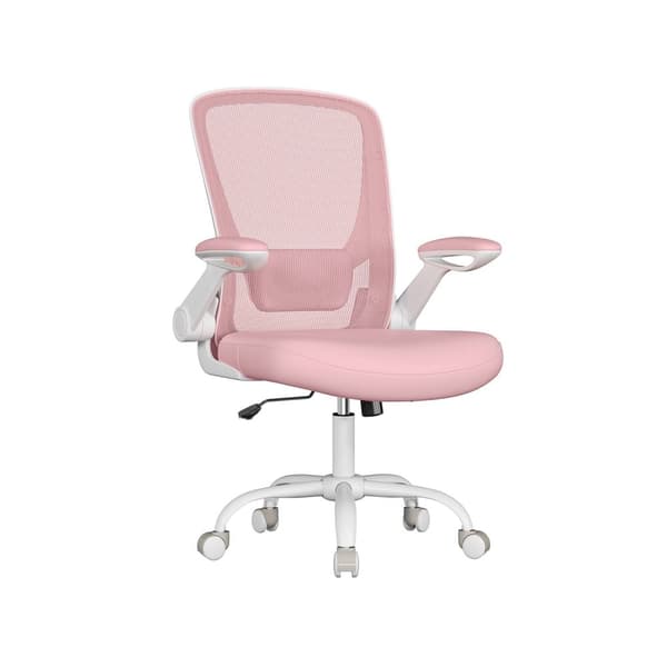 Kontorsstol - Ergonomisk - med fällbara armstöd - dimma blått