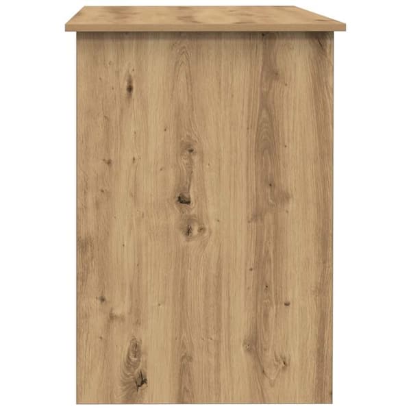 vidaXL Skrivbord hantverksmässig ek 100x55x75 cm konstruerat trä