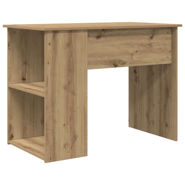 vidaXL Skrivbord hantverksmässig ek 100x55x75 cm konstruerat trä