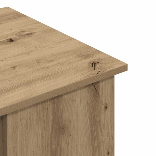 vidaXL Skrivbord hantverksmässig ek 100x55x75 cm konstruerat trä