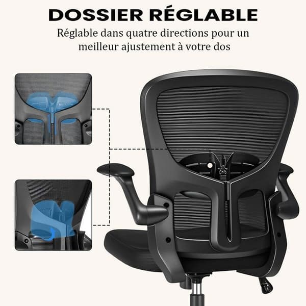 Durrafy Black Ergonomic Mesh Kontorsstol