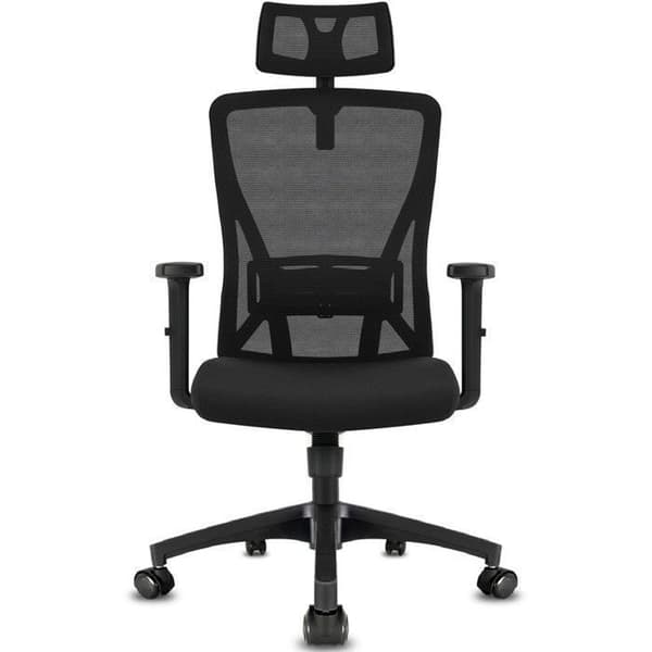 Durrafy ergonomisk kontorsstol med justerbart svankstöd, hjul, kontorsstol justerbart nackstöd och armstöd