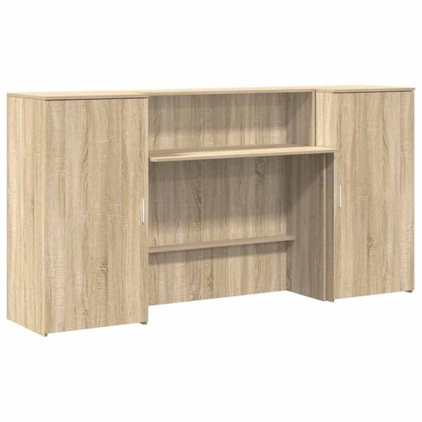 vidaXL Vastaanottopöytä sonoma tammi 200x50x103,5 cm suunniteltu puu