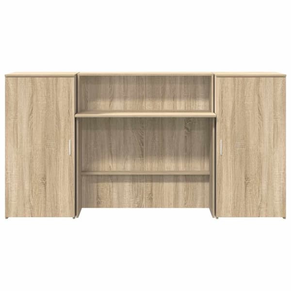 vidaXL Vastaanottopöytä sonoma tammi 200x50x103,5 cm suunniteltu puu