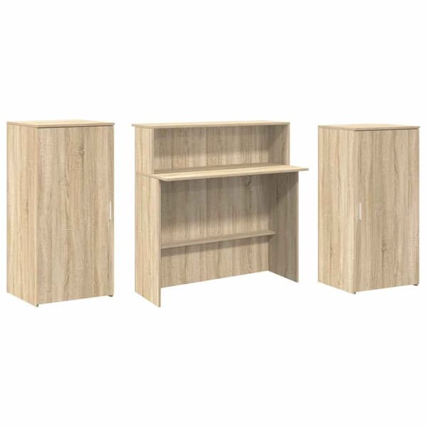 vidaXL Vastaanottopöytä sonoma tammi 200x50x103,5 cm suunniteltu puu