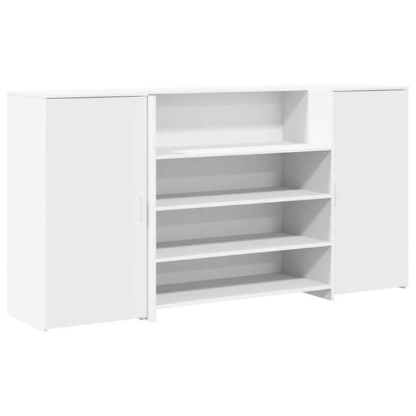 vidaXL receptionsskranke 200x50x103,5 cm konstrueret træ hvid