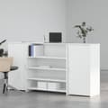 Miniatyrbillede 4 af 11: vidaXL receptionsskranke 200x50x103,5 cm konstrueret træ hvid