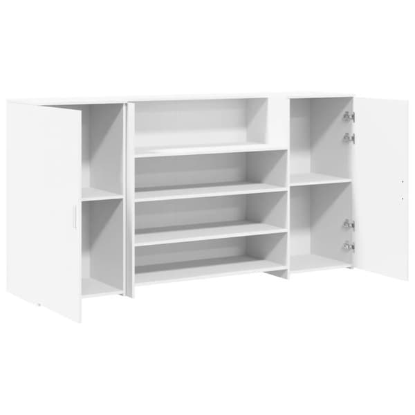 vidaXL receptionsskranke 200x50x103,5 cm konstrueret træ hvid