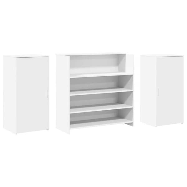 vidaXL receptionsskranke 200x50x103,5 cm konstrueret træ hvid