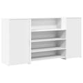 Miniatyrbillede 1 af 11: vidaXL receptionsskranke 200x50x103,5 cm konstrueret træ hvid