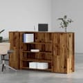 Miniatyrbillede 4 af 11: vidaXL receptionsskranke 180x50x103,5 cm konstrueret træ antikt træ