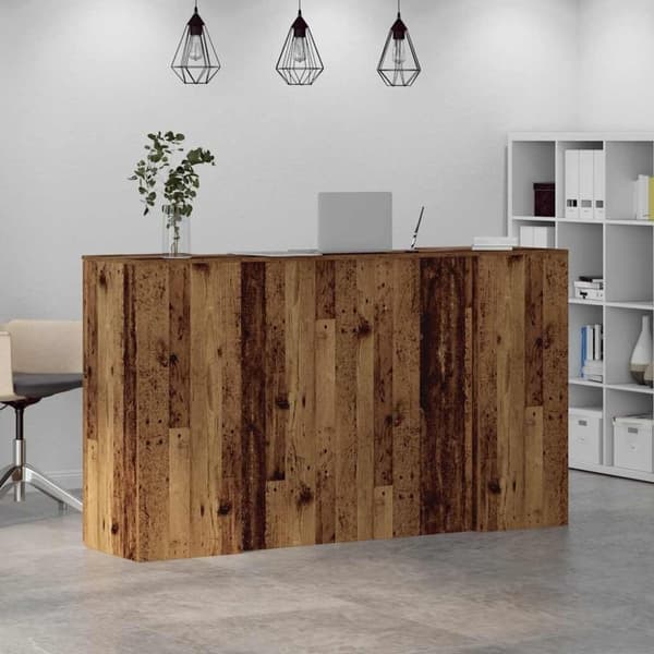 vidaXL receptionsskranke 180x50x103,5 cm konstrueret træ antikt træ