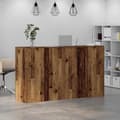 Miniatyrbillede 5 af 11: vidaXL receptionsskranke 180x50x103,5 cm konstrueret træ antikt træ