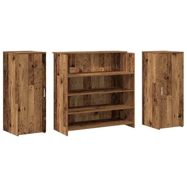 vidaXL receptionsskranke 180x50x103,5 cm konstrueret træ antikt træ