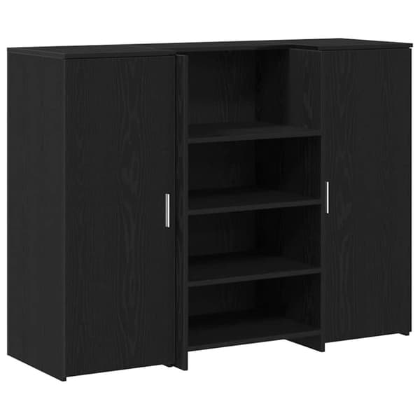 vidaXL vastaanottopöytä musta tammi 135x50x103,5 cm tekninen puu