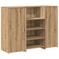 Miniatyrbillede 3 af 11: vidaXL receptionsskranke 135x50x103,5 cm konstrueret træ kunsteg