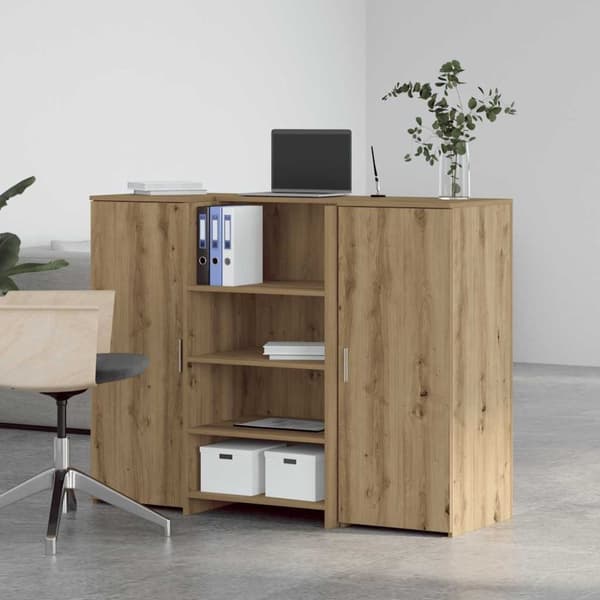 vidaXL receptionsskranke 135x50x103,5 cm konstrueret træ kunsteg