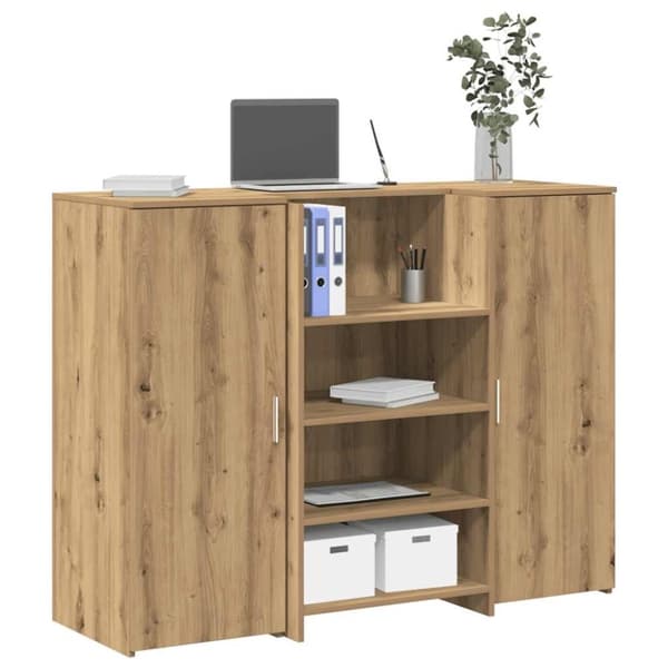 vidaXL receptionsskranke 135x50x103,5 cm konstrueret træ kunsteg