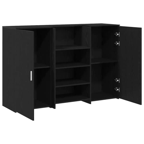 vidaXL Receptionsdisk svart ek 155x50x103,5 cm konstruerat trä