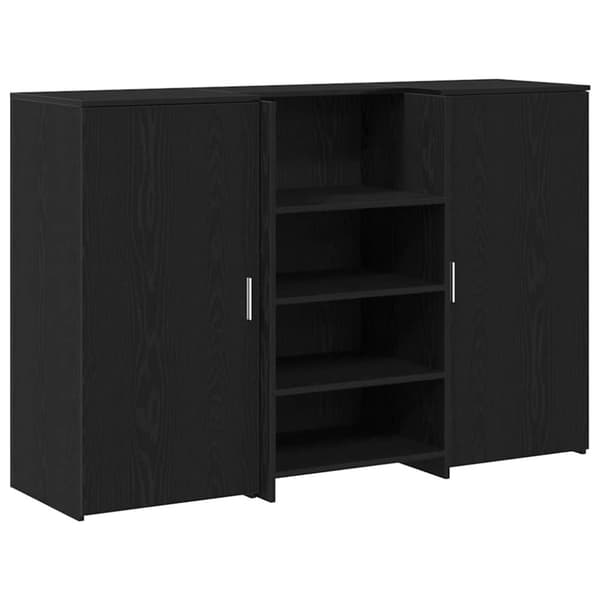 vidaXL Receptionsdisk svart ek 155x50x103,5 cm konstruerat trä