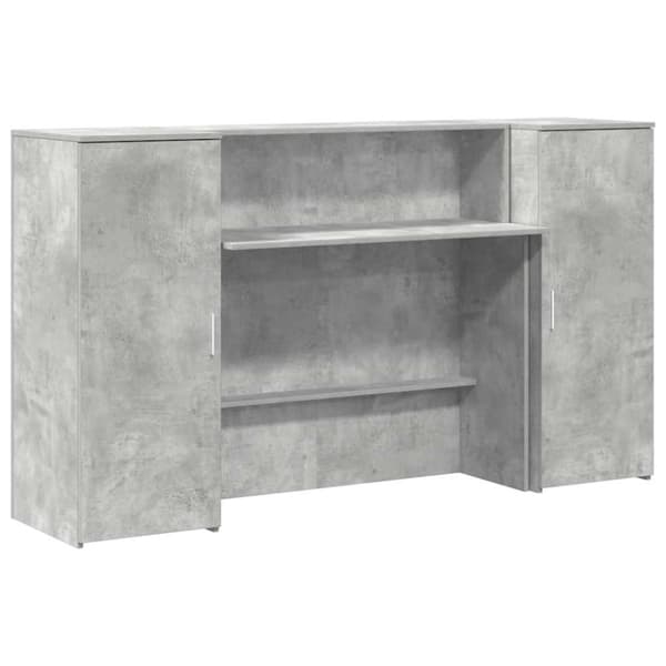 vidaXL receptionsskranke 180x50x103,5 cm konstrueret træ beton grå