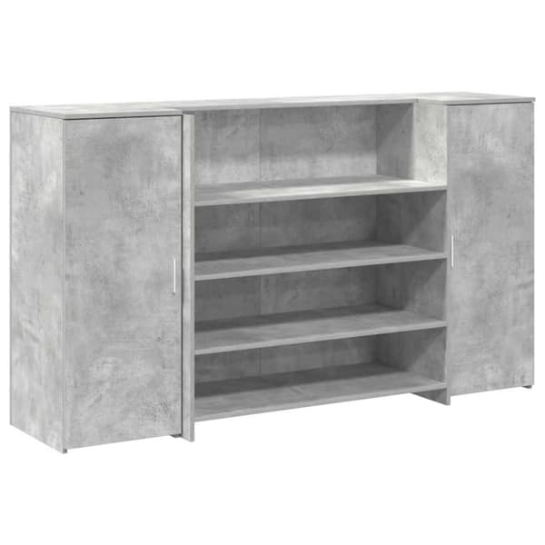 vidaXL receptionsskranke 180x50x103,5 cm konstrueret træ beton grå