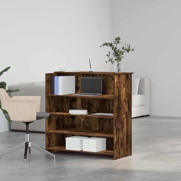 vidaXL receptionsskranke 100x50x103,5 cm konstrueret træ