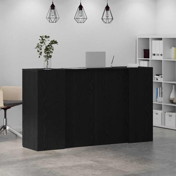 vidaXL receptionsskranke 180x50x103,5 cm konstrueret træ sort-eg