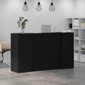 Miniatyrbillede 5 af 11: vidaXL receptionsskranke 180x50x103,5 cm konstrueret træ sort-eg