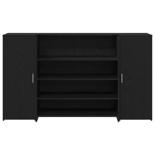 vidaXL receptionsskranke 180x50x103,5 cm konstrueret træ sort-eg