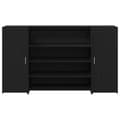 Miniatyrbillede 6 af 11: vidaXL receptionsskranke 180x50x103,5 cm konstrueret træ sort-eg