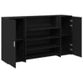 Miniatyrbillede 7 af 11: vidaXL receptionsskranke 180x50x103,5 cm konstrueret træ sort-eg