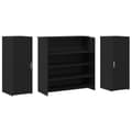 Miniatyrbillede 8 af 11: vidaXL receptionsskranke 180x50x103,5 cm konstrueret træ sort-eg