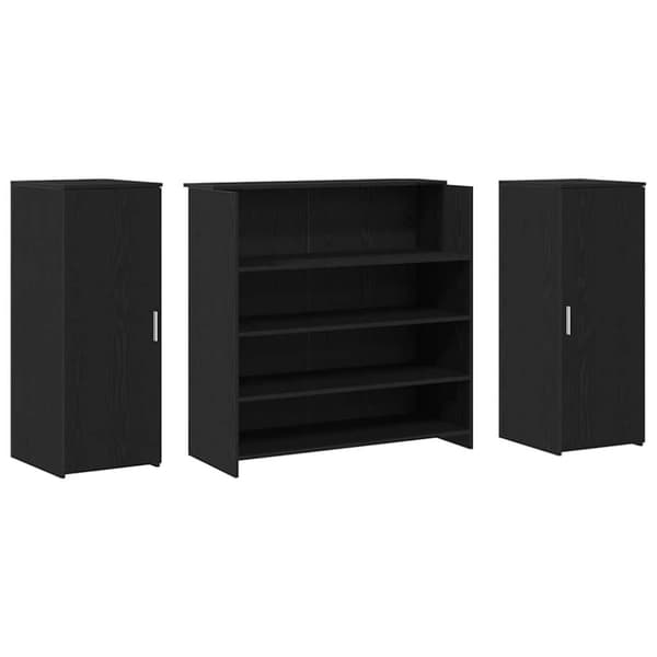 vidaXL receptionsskranke 180x50x103,5 cm konstrueret træ sort-eg
