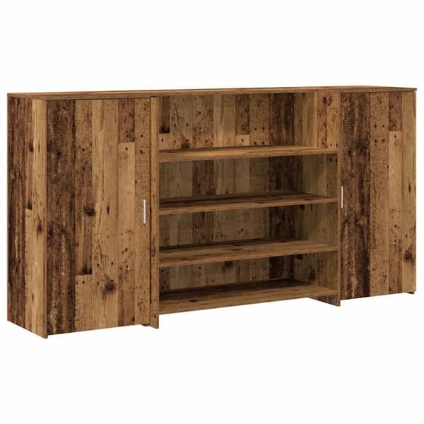 vidaXL receptionsskranke 200x50x103,5 cm konstrueret træ antikt træ