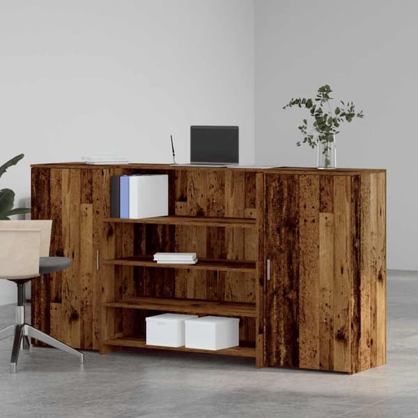 vidaXL receptionsskranke 200x50x103,5 cm konstrueret træ antikt træ