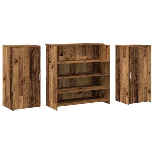 vidaXL receptionsskranke 200x50x103,5 cm konstrueret træ antikt træ