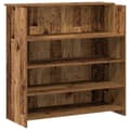 Miniatyrbillede 9 af 11: vidaXL receptionsskranke 200x50x103,5 cm konstrueret træ antikt træ