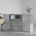 Miniatyrbillede 4 af 11: vidaXL receptionsskranke 200x50x103,5 cm konstrueret træ beton grå