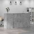 Miniatyrbillede 5 af 11: vidaXL receptionsskranke 200x50x103,5 cm konstrueret træ beton grå