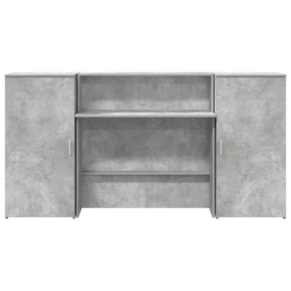 vidaXL receptionsskranke 200x50x103,5 cm konstrueret træ beton grå