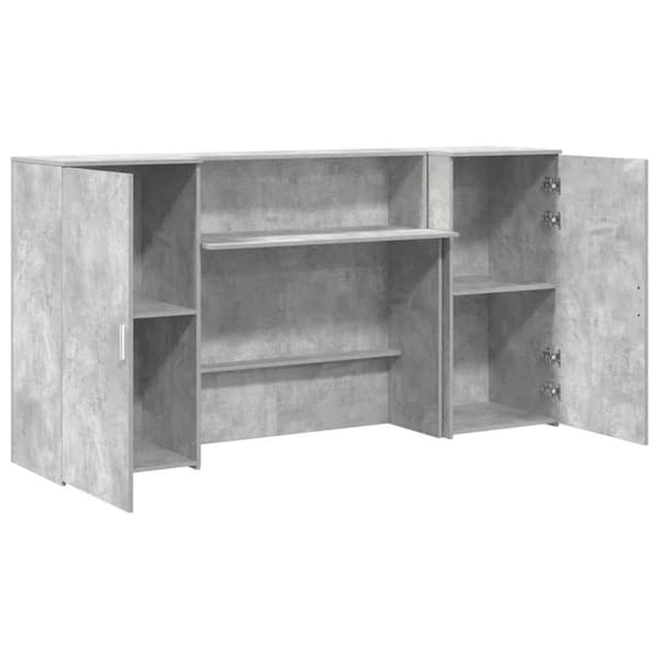 vidaXL receptionsskranke 200x50x103,5 cm konstrueret træ beton grå
