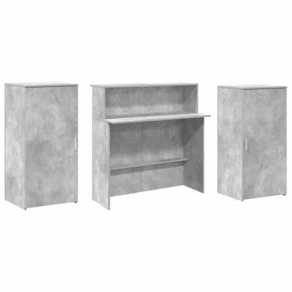 vidaXL receptionsskranke 200x50x103,5 cm konstrueret træ beton grå