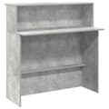 Miniatyrbillede 9 af 11: vidaXL receptionsskranke 200x50x103,5 cm konstrueret træ beton grå