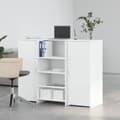 Miniatyrbillede 4 af 11: vidaXL receptionsskranke 135x50x103,5 cm konstrueret træ hvid
