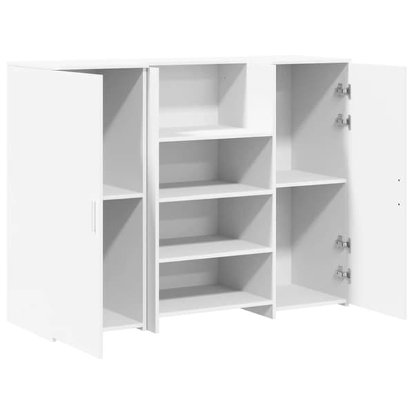 vidaXL receptionsskranke 135x50x103,5 cm konstrueret træ hvid