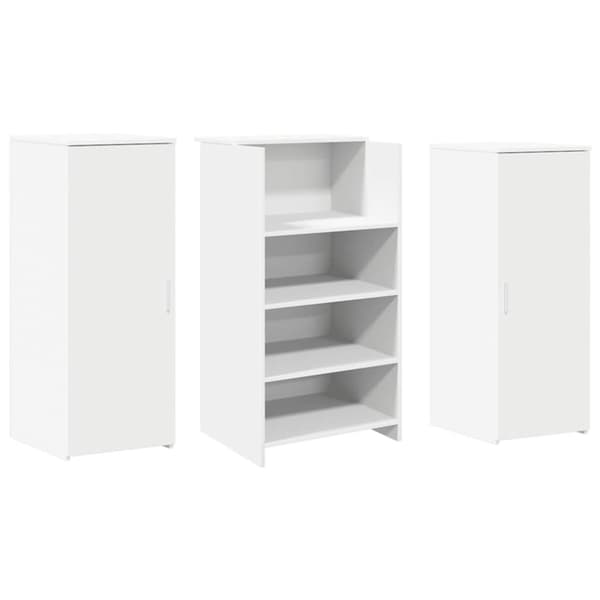 vidaXL receptionsskranke 135x50x103,5 cm konstrueret træ hvid